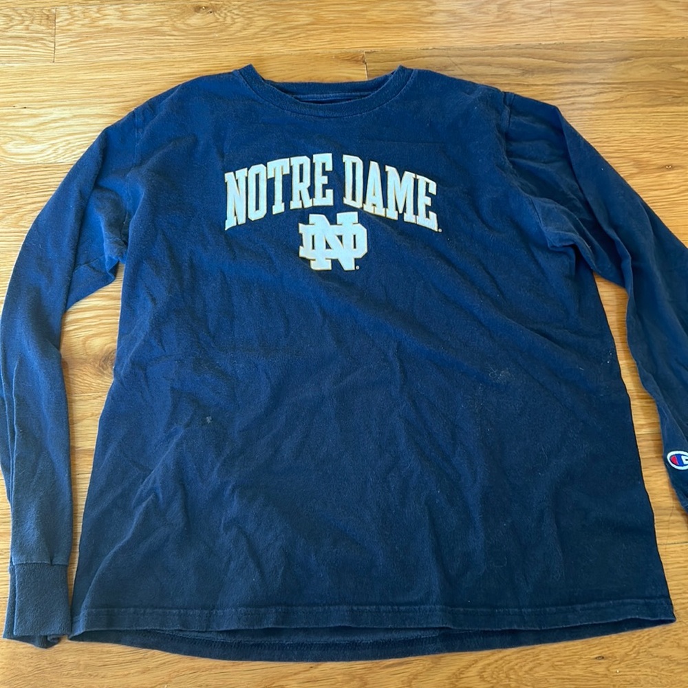 Notre Dame Navy Long Sleeve | Youth XL